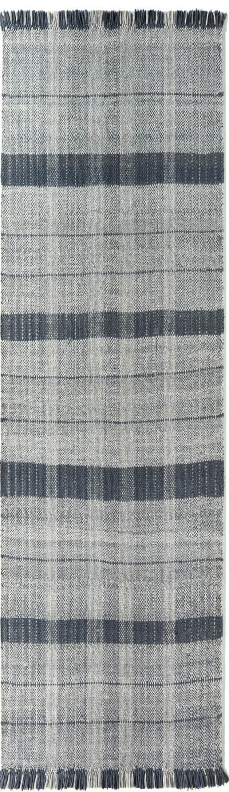 Highland Check Navy Runner Rug - Love-Rugs