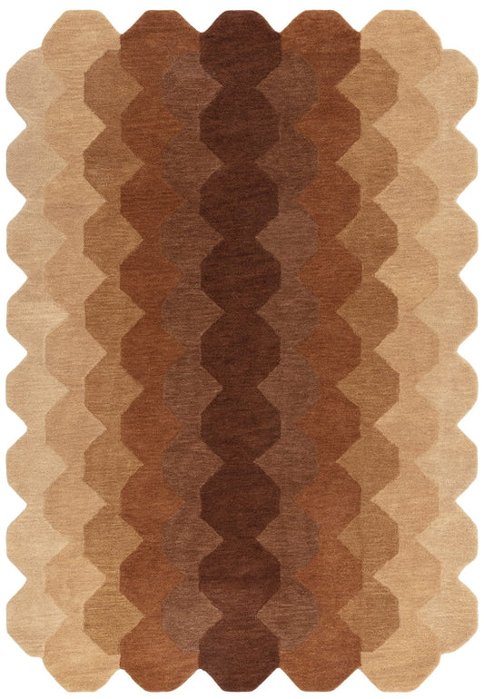 Hive Rust Rug - Love-Rugs alternate image