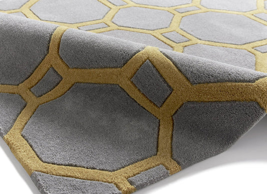 Hong Kong 4338 Grey Yellow Rug - Love-Rugs alternate image