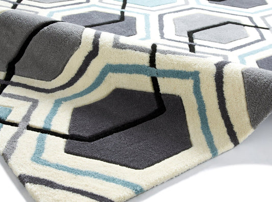 Hong Kong 7526 Grey Blue Rug - Love-Rugs alternate image