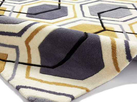 Hong Kong 7526 Grey Yellow Rug - Love-Rugs alternate image