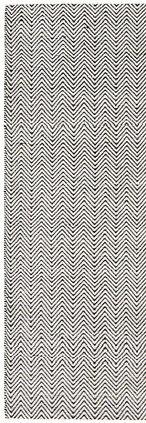 Ives Black and White Runner Rug - Love-Rugs