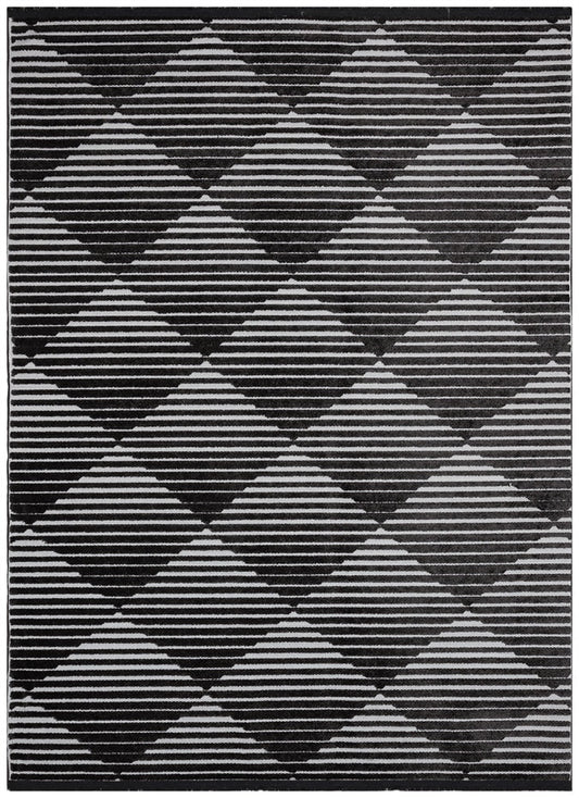 Jazz JAZ09 Grey Black Rug - Love-Rugs