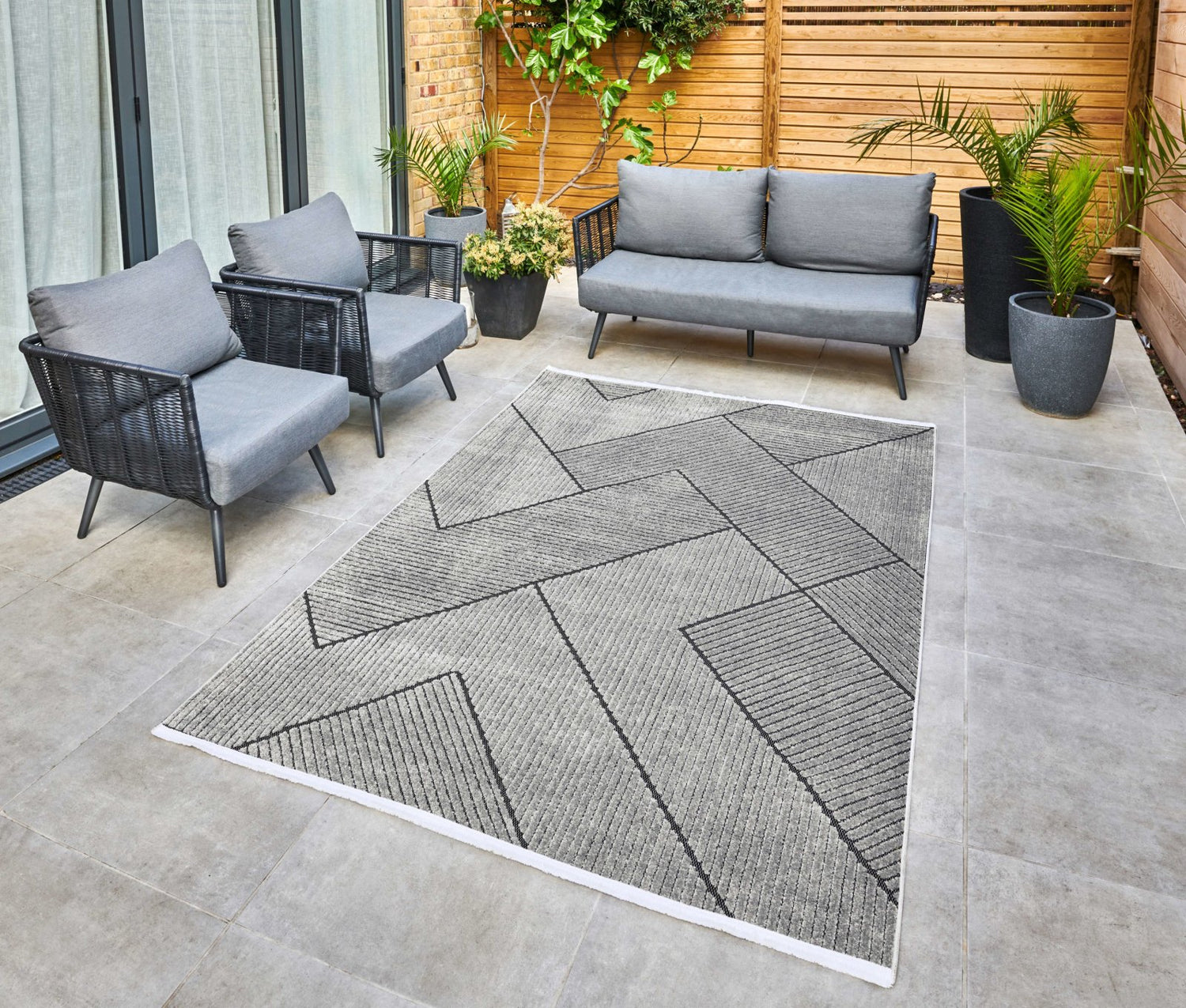 Jazz Rug Jazz JAZ16 Grey Black Rug – Love-Rugs
