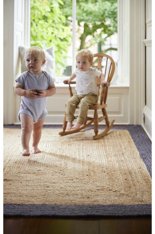 Jute Border Grey Rug - Love-Rugs alternate image