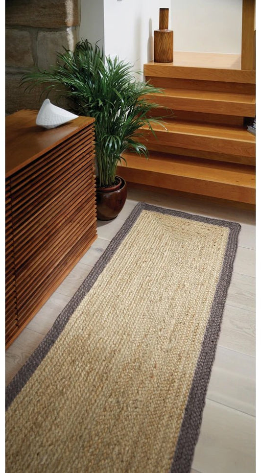 Jute Border Grey Runner Rug - Love-Rugs alternate image