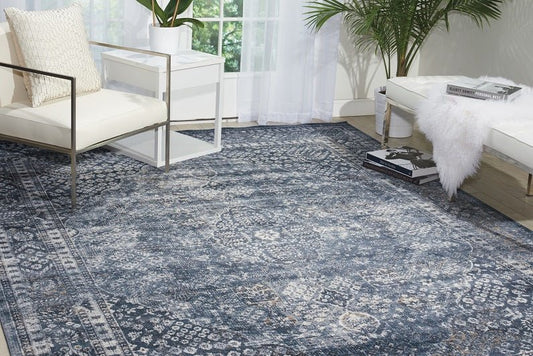 Kathy Ireland Malta MAI01 Navy Rug - Love-Rugs