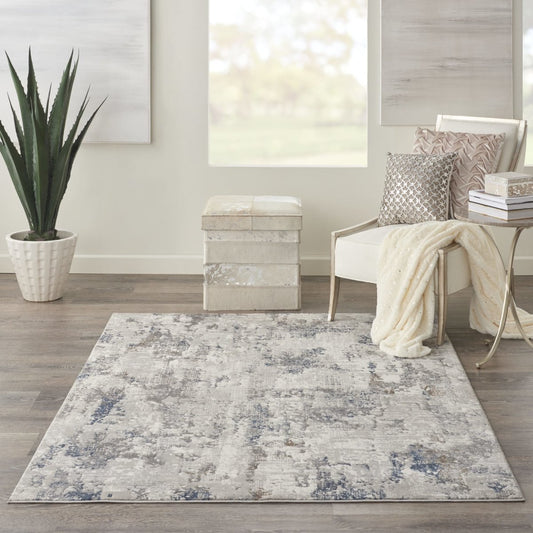 Kathy Ireland Royal Terrace KI42 White / Blue Rug - Love-Rugs alternate image