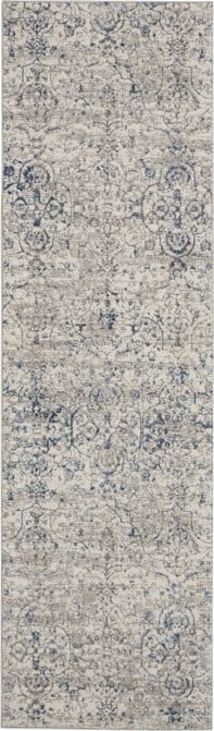 Kathy Ireland Royal Terrace KI43 Beige / Blue Runner Rug - Love-Rugs