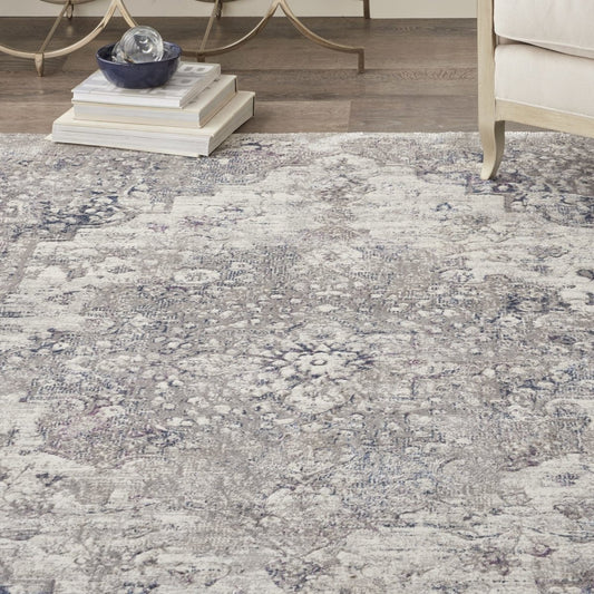 Kathy Ireland Royal Terrace KI44 Beige / Blue Rug - Love-Rugs alternate image