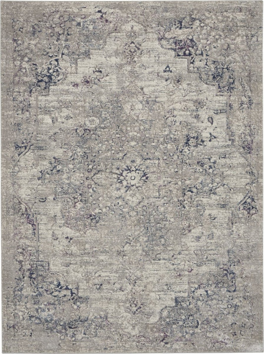 Kathy Ireland Royal Terrace KI44 Beige / Blue Rug - Love-Rugs