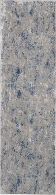 Kathy Ireland Royal Terrace KI45 Grey / Blue Runner Rug - Love-Rugs