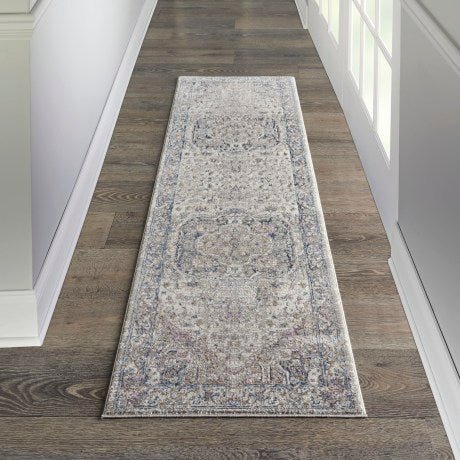 Kathy Ireland Royal Terrace KI46 Ivory / Multicolour Runner Rug - Love-Rugs alternate image