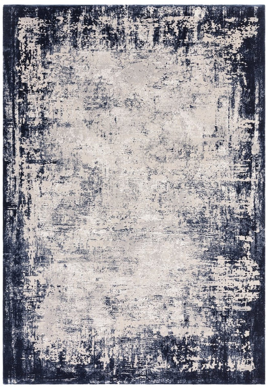 Kuza Borders Navy Rug - Love-Rugs