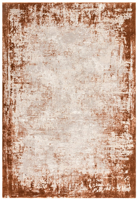 Kuza Borders Terracotta Rug - Love-Rugs