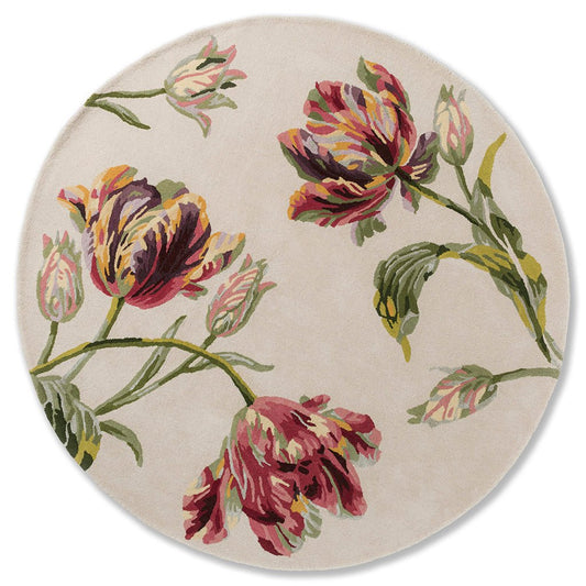 Laura Ashley Gosford Cranberry Round 081300 Rug - Love-Rugs
