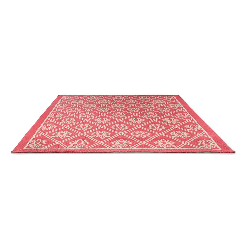 Laura Ashley Porchester Poppy Red Outdoor Rug - Love-Rugs