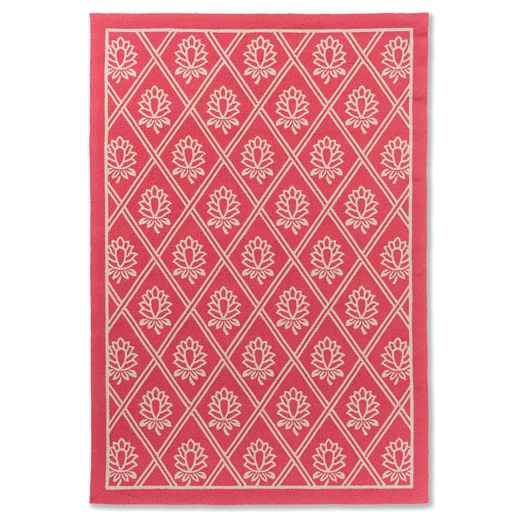 Laura Ashley Porchester Poppy Red Outdoor Rug - Love-Rugs