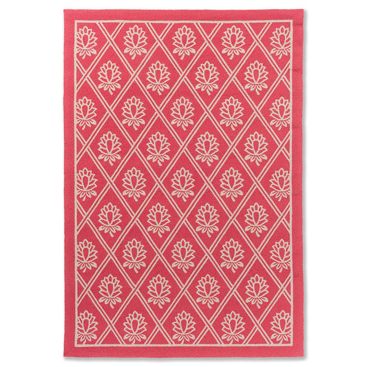 Laura Ashley Porchester Poppy Red Outdoor Rug - Love-Rugs