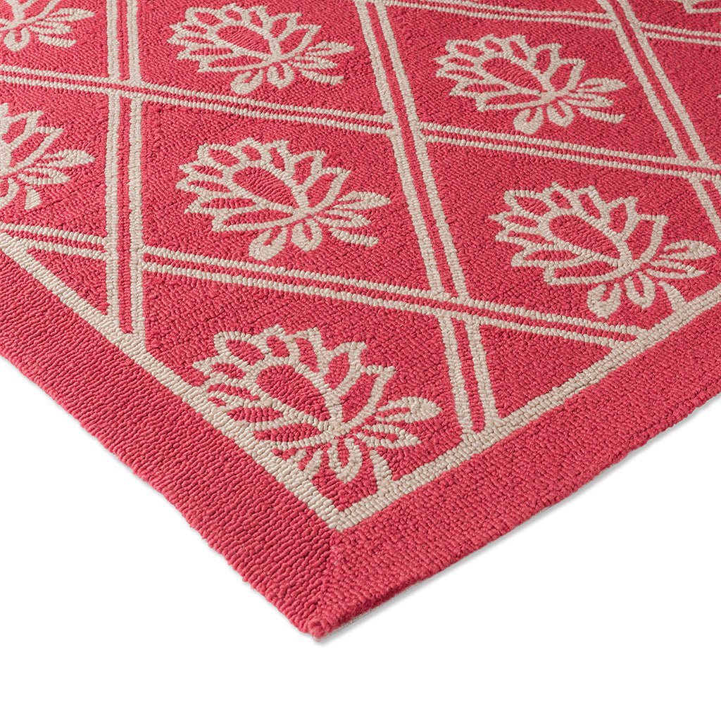 Laura Ashley Porchester Poppy Red Outdoor Rug - Love-Rugs