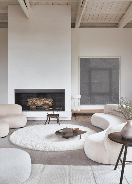Lorena Canals Sheep of the World Woolable Arctic Circle - Sheep White Round Rug - Love-Rugs alternate image