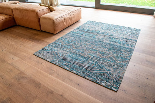 Louis De Poortere Antiquarian Kilim 9110 Zemmuri Blue Rug - Love-Rugs alternate image