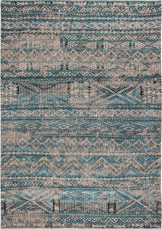 Louis De Poortere Antiquarian Kilim 9110 Zemmuri Blue Rug - Love-Rugs