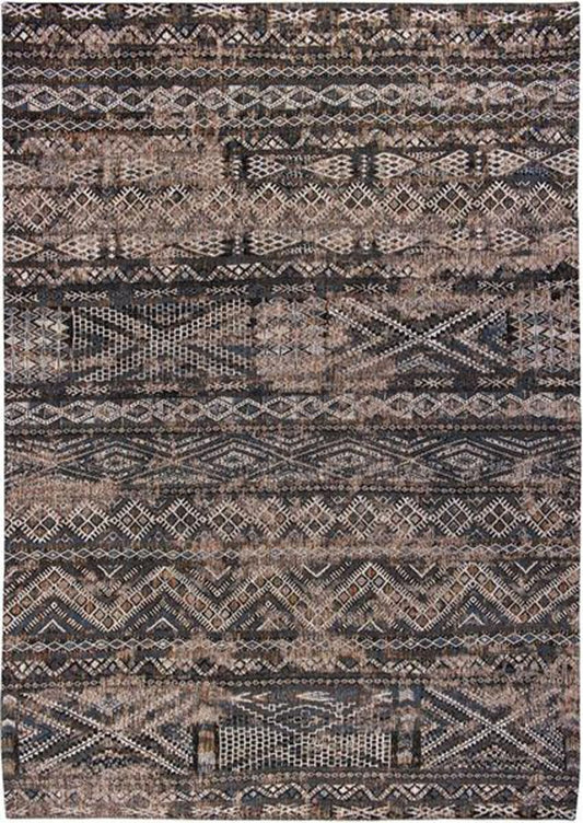 Louis De Poortere Antiquarian Kilim 9113 Black Rabat Rug - Love-Rugs