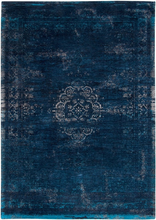 Louis De Poortere Fading World Medallion 8254 Blue Night Rug - Love-Rugs