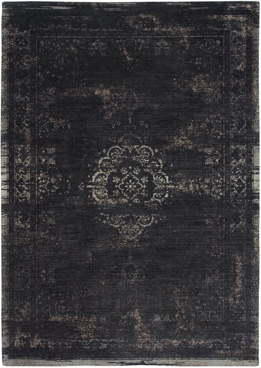 Louis De Poortere Fading World Medallion 8263 Mineral Black Rug - Love-Rugs