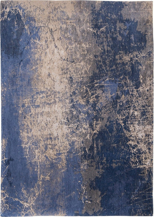 Louis De Poortere Mad Men Cracks 8629 Abyss Blue Rug - Love-Rugs