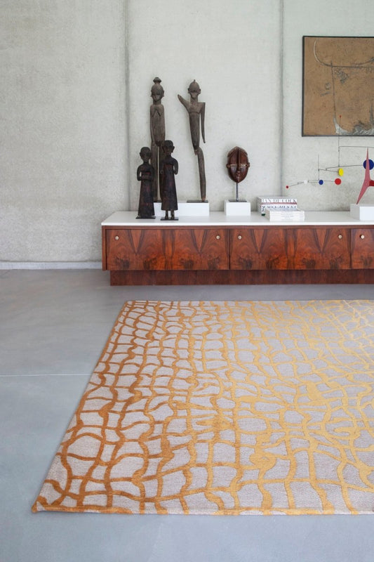 Louis De Poortere Mad Men Dedalo 9205 Yellow Scarab Rug - Love-Rugs alternate image