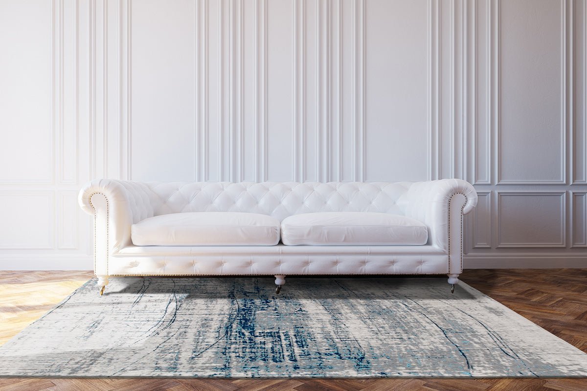 Louis De Poortere Mad Men Griff 8421 Bronx Azurite Rug – Love-Rugs