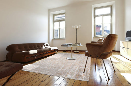 Louis De Poortere Mad Men Jacobs Ladder 8928 Central Yellow Rug - Love-Rugs alternate image