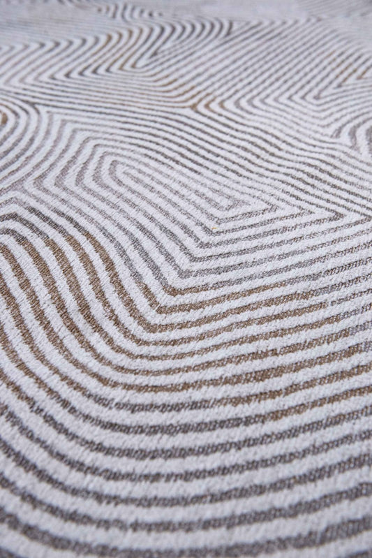 Louis De Poortere Meditation Coral 9228 Oyster White Round Rug - Love-Rugs alternate image