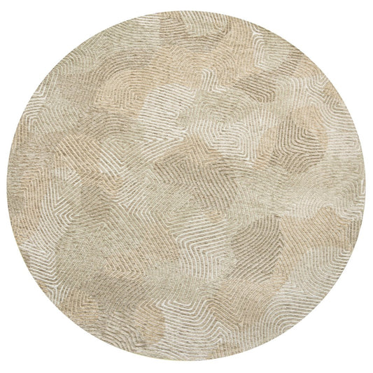 Louis De Poortere Meditation Coral 9229 Shell Beige Round Rug - Love-Rugs