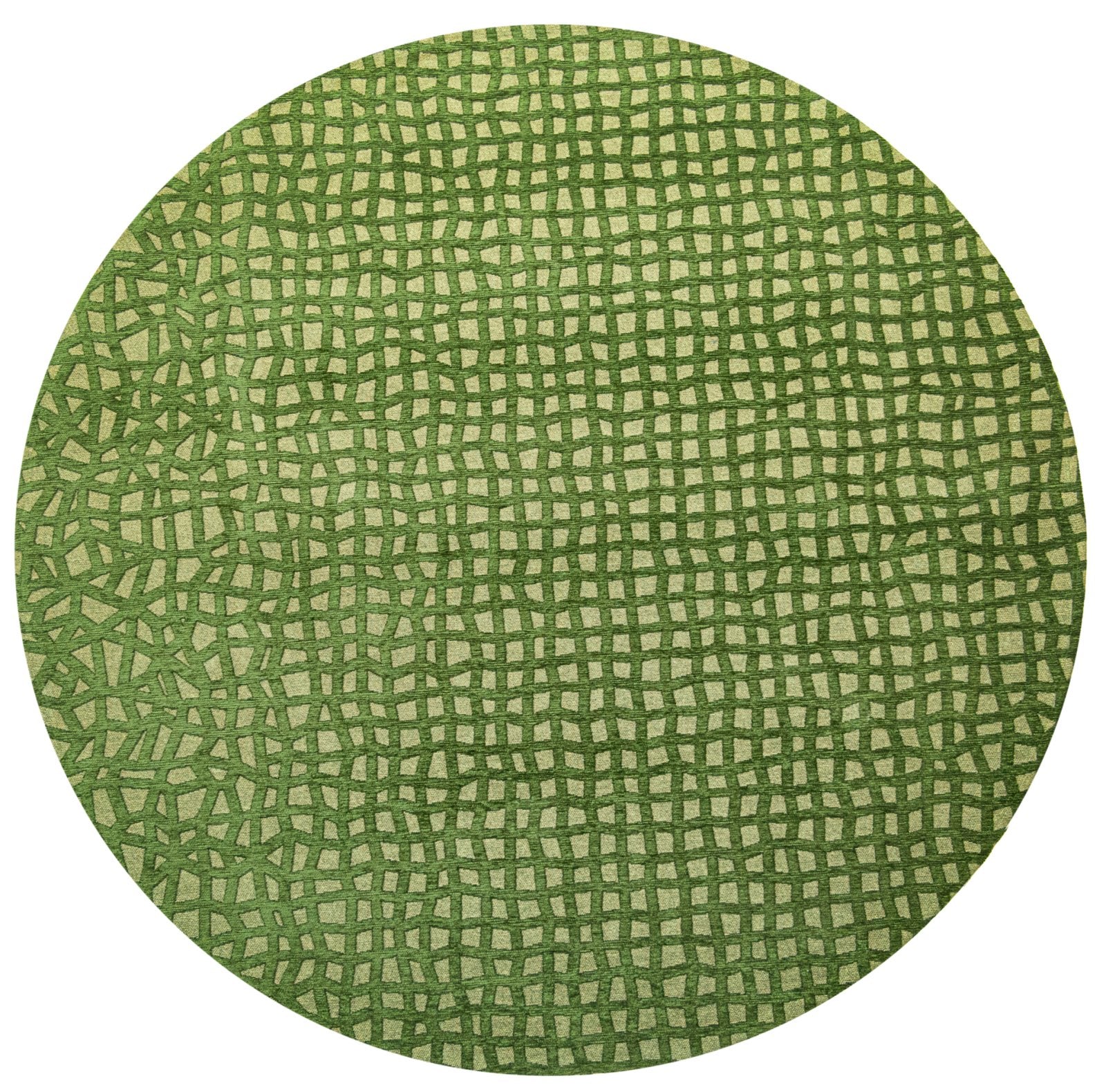 Louis De Poortere Structures Trammel 9249 Alta Green Round Rug LoveRugs