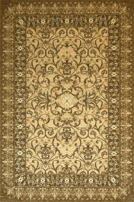 Love-Rugs Carlucci Biege Gold Floral Rug - Love-Rugs