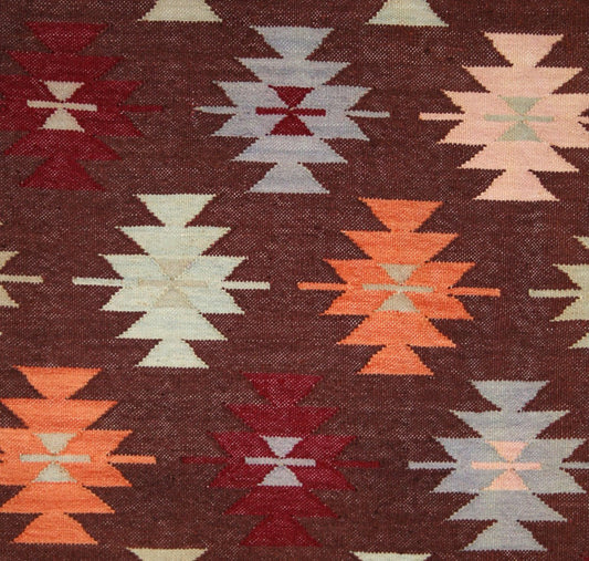 Love-Rugs Caucasian Kuba Burgundy Kelim Rug - Love-Rugs alternate image