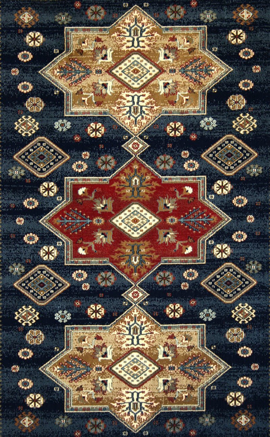 Love-Rugs Fibressa Lux Kazak Blue Rug - Love-Rugs alternate image