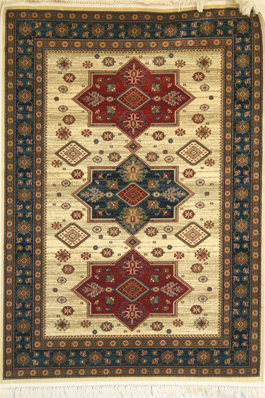 Love-Rugs Fibressa Lux Kazak Ivory Rug - Love-Rugs