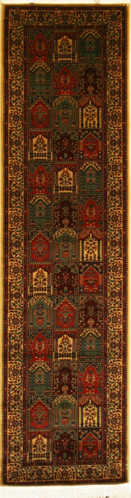 Love-Rugs Kirman Persian Garden Brick Runner Rug - Love-Rugs