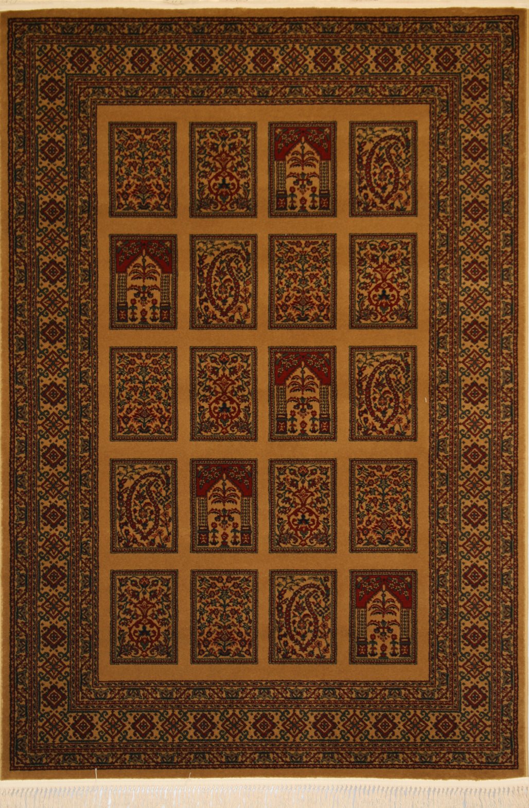 Love-Rugs Kirman Persian Garden Camel Rug