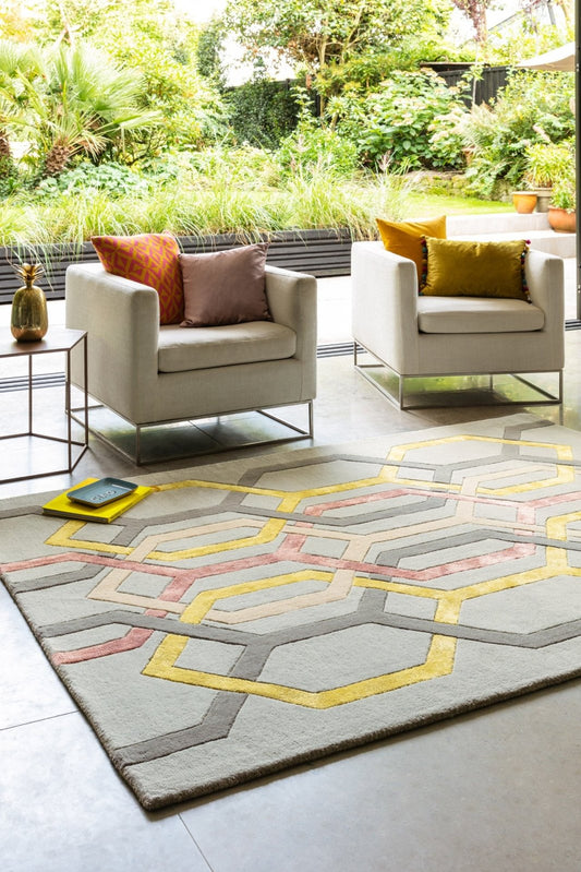 Matrix Hexagon Silver MAX67 Rug - Love-Rugs alternate image
