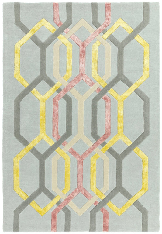 Matrix Hexagon Silver MAX67 Rug - Love-Rugs