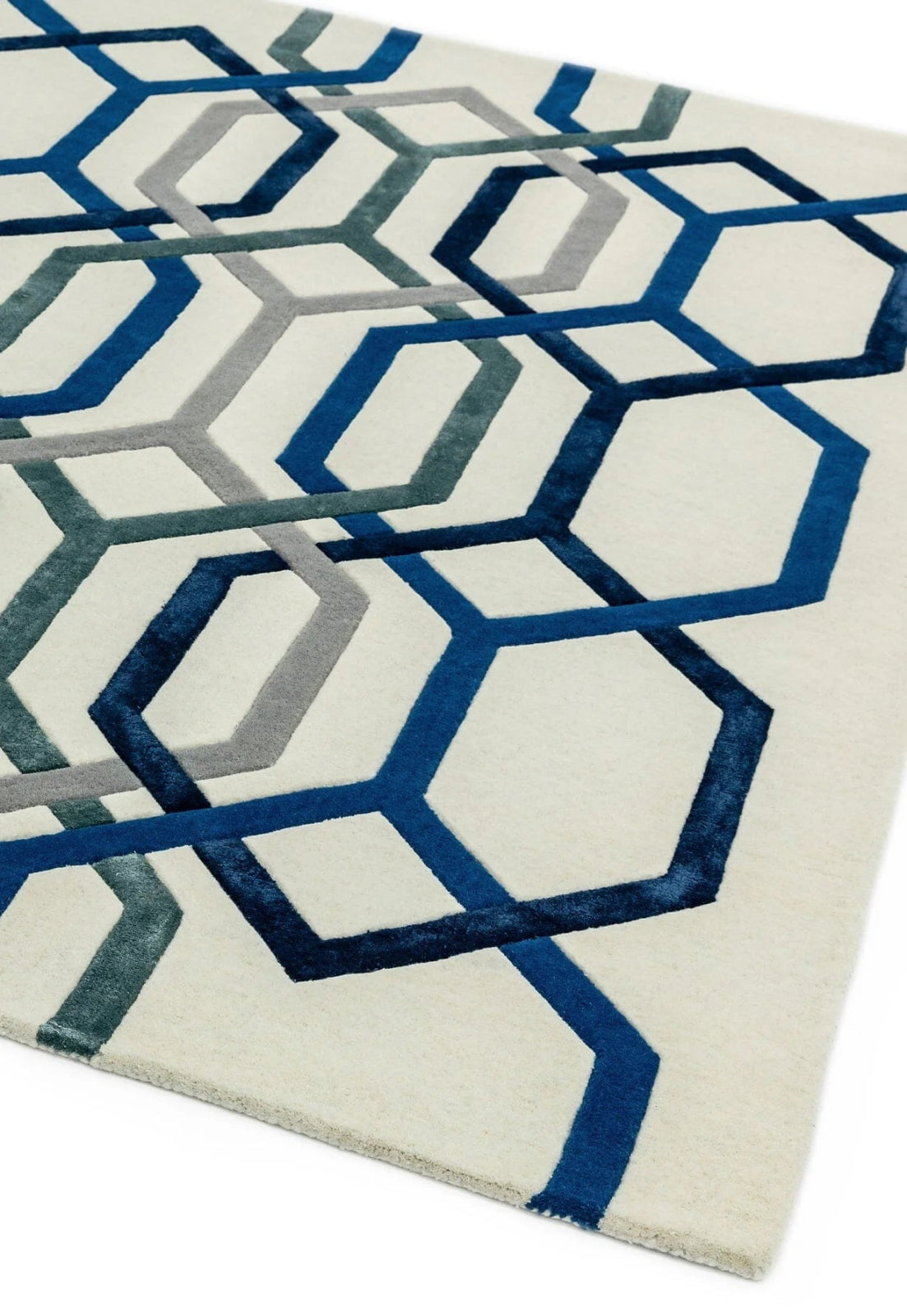 Matrix Hexagon White MAX65 Rug – Love-Rugs