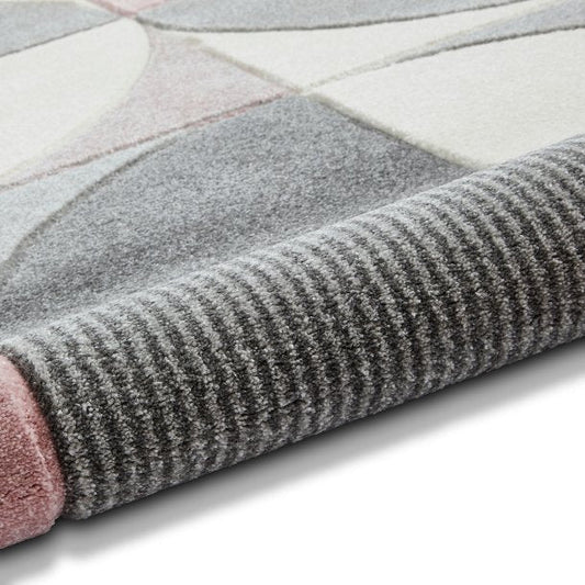 Matrix MT63 Grey/Rose Rug - Love-Rugs alternate image