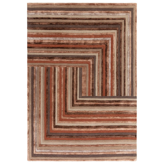 Matrix Network Terracotta MAX80 Rug - Love-Rugs