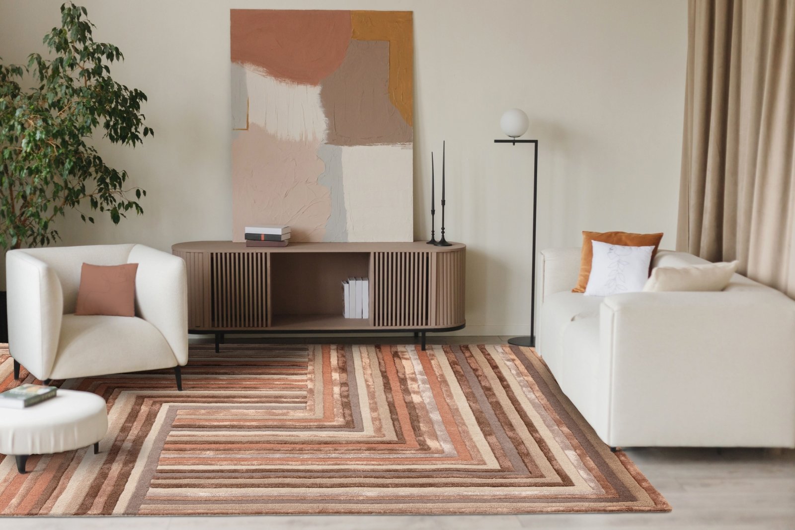 Matrix Network Terracotta MAX80 Rug – Love-Rugs