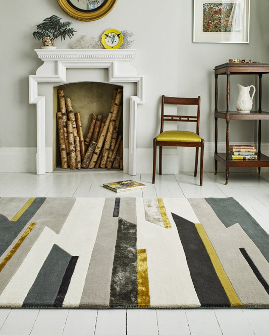 Matrix Rhombus Mustard MAX62 Rug - Love-Rugs alternate image